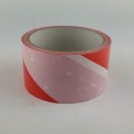 Taśma ostrzegawcza biała-czerwona bez kleju - obrazek 2