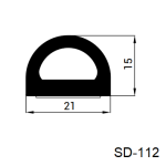 Uszczelka samoprzylepna SD-112 21x15mm