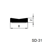 Uszczelka samoprzylepna SD-31 8x2mm