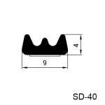Uszczelka samoprzylepna SD-40 9x4mm