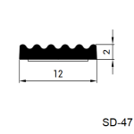 Uszczelka samoprzylepna SD-47 12x2mm