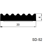 Uszczelka samoprzylepna SD-52 20x4mm