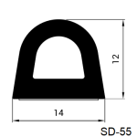 Uszczelka samoprzylepna SD-55 14x12mm