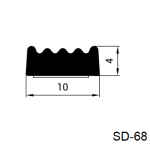 Uszczelka samoprzylepna SD-68 10x4mm