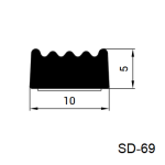 Uszczelka samoprzylepna SD-69 10x5mm