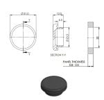 Zaślepka fi 22mm 16236 - obrazek 2