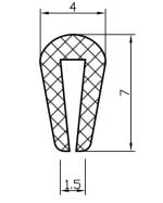 Uszczelka krawędziowa 309 - 1mm Kolor Szary - obrazek 2
