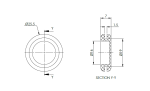 Przelotka membranowa 19437 fi 16×1,5mm - obrazek 3