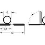 Uszczelka samoprzylepna S 9100-10a 19x6,6mm