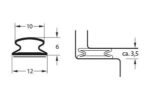 Uszczelka samoprzylepna S 9216K 12x6mm